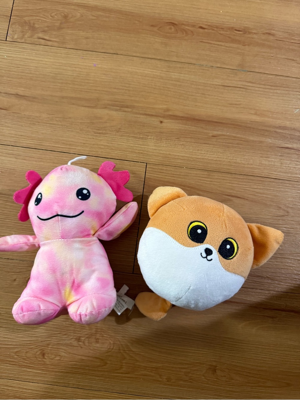 Plush Axolotl & Fox Small Pet Toys
